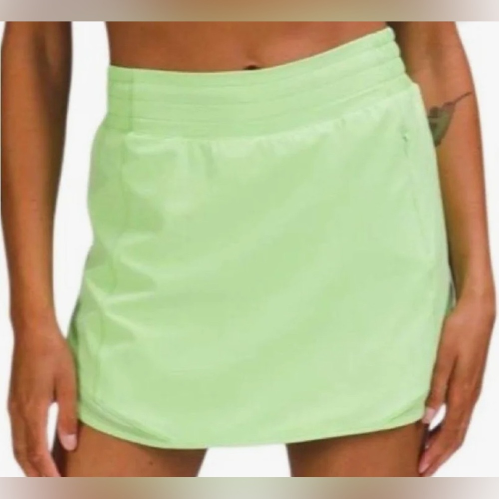lululemon athletica Light Green Hotty Hot High-Rise Skirt Athletic Skort